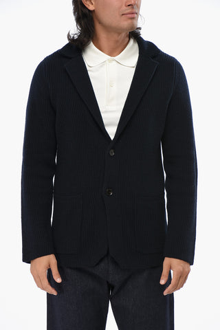 Merino Wool and Cashmere Ribbed Cardigan