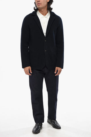 Merino Wool and Cashmere Ribbed Cardigan