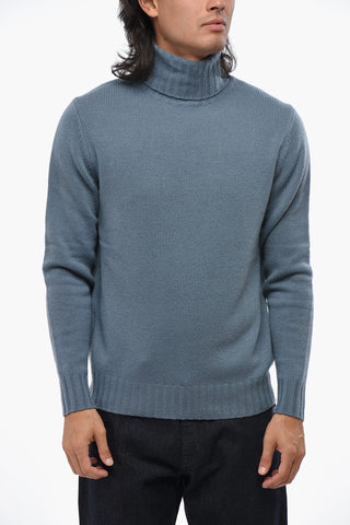 Virgin Wool and Cashmere Turtleneck Sweater