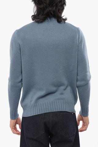 Virgin Wool and Cashmere Turtleneck Sweater