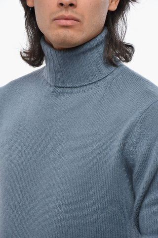 Virgin Wool and Cashmere Turtleneck Sweater