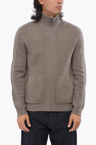 Cashmere Turtleneck Sweater with Zip Closure