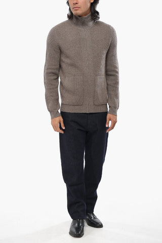 Cashmere Turtleneck Sweater with Zip Closure