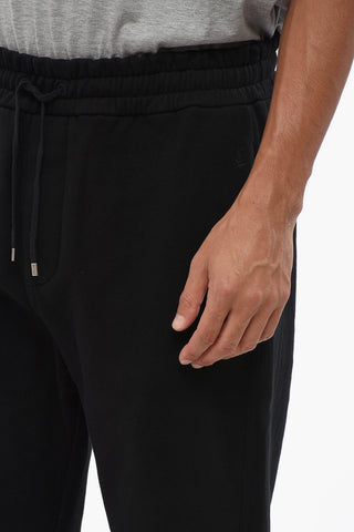 Einfarbige Jogger aus Baumwollfleece mit elastischem Bund