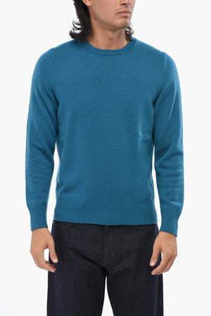 Cashmere Crewneck Sweater with Ribbed Edges