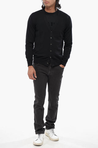 V-Neck Merino Wool Cardigan