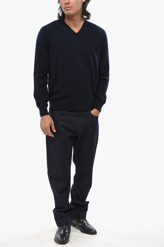Maglia in Puro Cashmere con Scollo a V