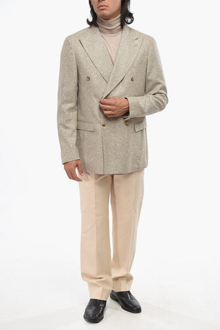 CC COLLECTION Virgin Wool-Blend Double-Breasted Blazer