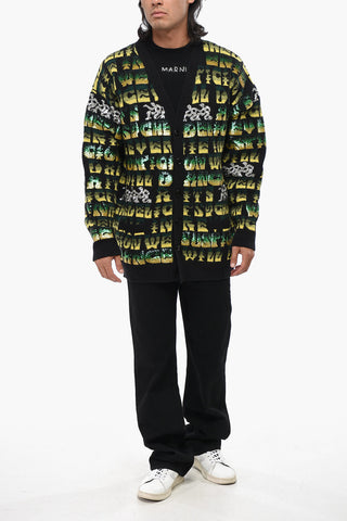 Cardigan aus Wolle verziert mit Pailletten