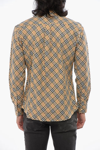 Button-Down Collar Shirt with Iconic Motif