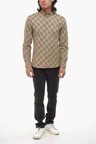 Button-Down Collar Shirt with Iconic Motif