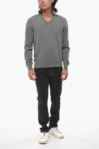 Maglia in Puro Cashmere con Scollo a V
