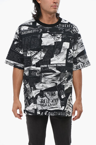 JEANS COUTURE Printed Loose-Fit Crewneck T-Shirt