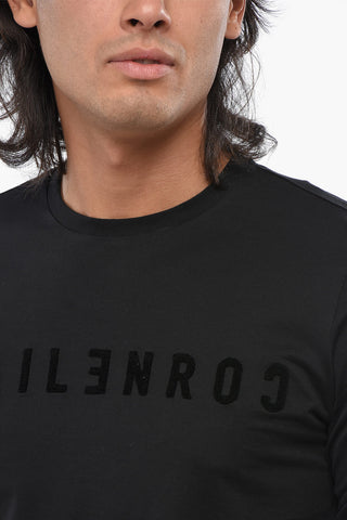 ID Long-Sleeve Crewneck T-Shirt with Embossed Logo