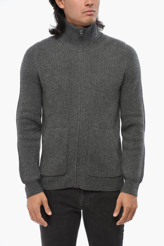 Cashmere Turtleneck Sweater with Zip Closure