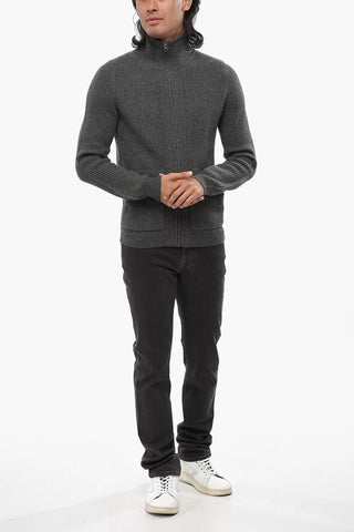 Cashmere Turtleneck Sweater with Zip Closure