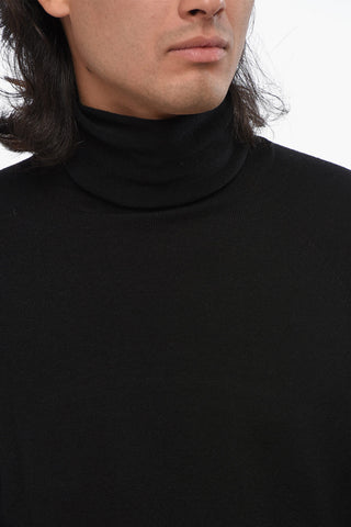 Solid Color Turtleneck Sweater