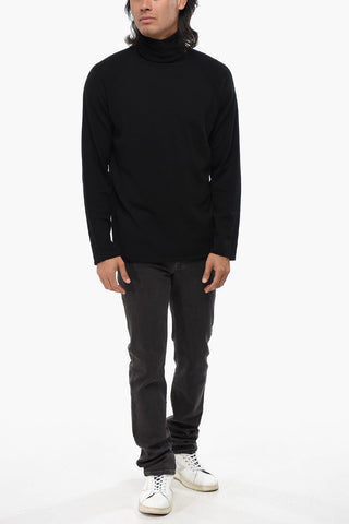Solid Color Turtleneck Sweater