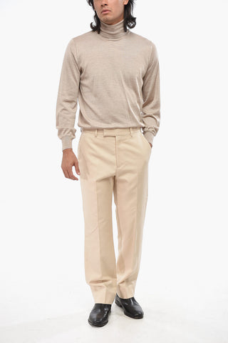Pantaloni in Cotone a Tinta Unita con Logo Ricamato
