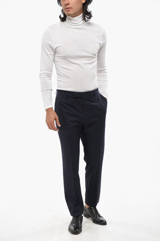Pantaloni Gessati in Lana 