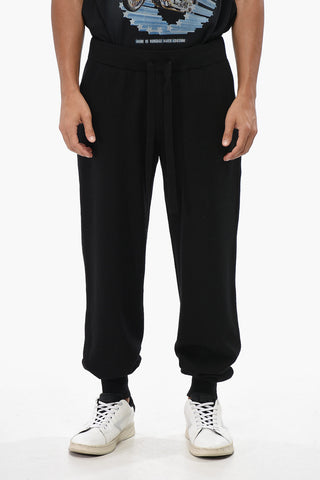 Merino Wool Joggers with Elastic Waistband