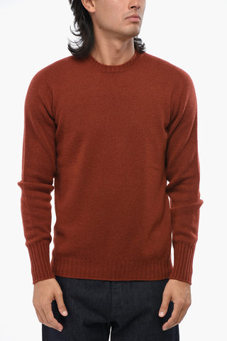 Cashmere Crewneck Sweater with Ribbed Edges