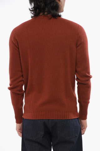 Cashmere Crewneck Sweater with Ribbed Edges