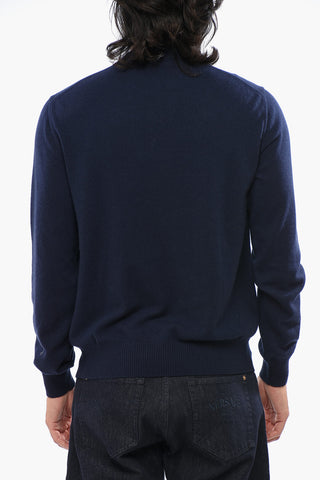 Crew Neck 1947 Cashmere Sweater with Embroidery