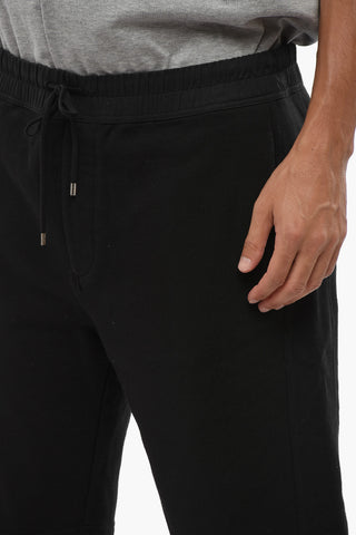 Solid Color Brushed Cotton Shorts with Elastic Waistband