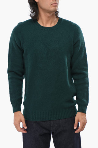 Solid Wool Crewneck Sweater