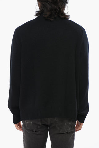 Rollkragenpullover aus Kaschmir mit Rippbündchen