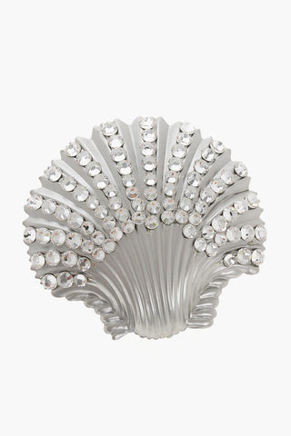 Orecchino Singolo a Forma di Conchiglia con Strass