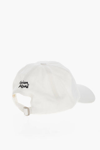 Cotton Cap With Embroidered
