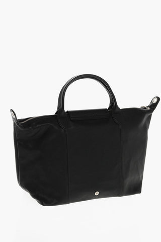 Borsa Tote In Pelle a Tinta Unita