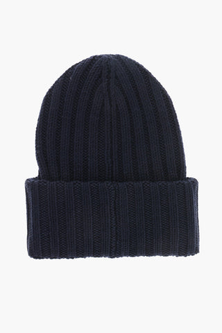 Beanie aus Wolle mit geprägtem Logo