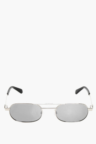 Silver-Effect VAIDEN Oval Sunglasses
