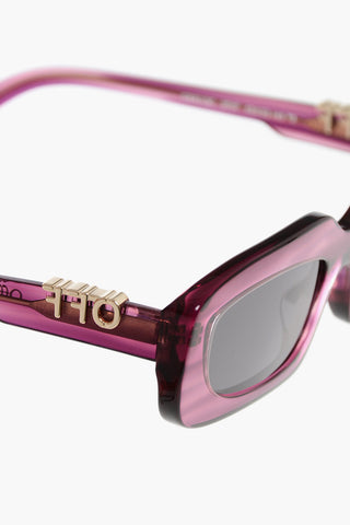 Ovale Sonnenbrille RENTON mit transparentem Monogramm