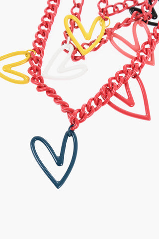 Collana a Catena con Applicazione Cuori