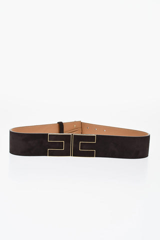 Leather Belt with Ton-sur-ton Logo