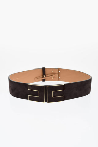 Leather Belt with Ton-sur-ton Logo