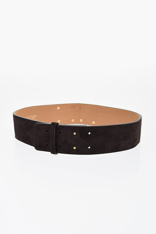 Leather Belt with Ton-sur-ton Logo