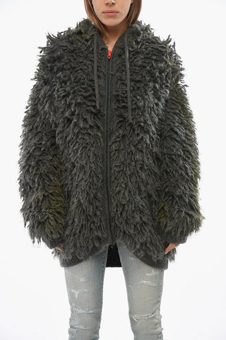 Faux Fur UNISEX K-WHITMAN Long Jacket with Zip Closure