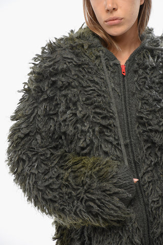 Faux Fur UNISEX K-WHITMAN Long Jacket with Zip Closure