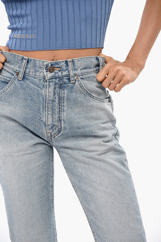 Bootcut-Jeans mit Logoknopf 21cm