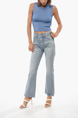 Bootcut-Jeans mit Logoknopf 21cm