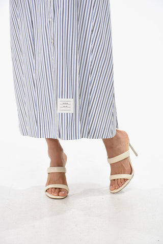 Gestreiftes Hemdblusenkleid Mit Durchgehender Knopfleiste