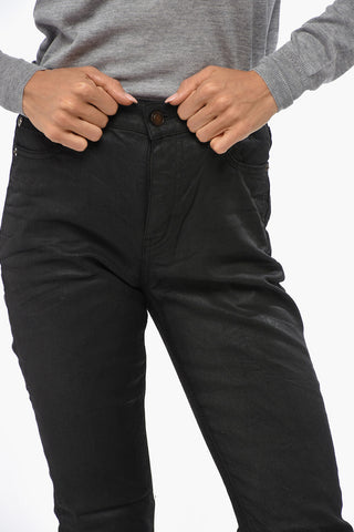 Coated Cotton Dark Wash Jeans 14cm