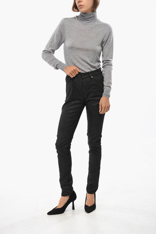Coated Cotton Dark Wash Jeans 14cm