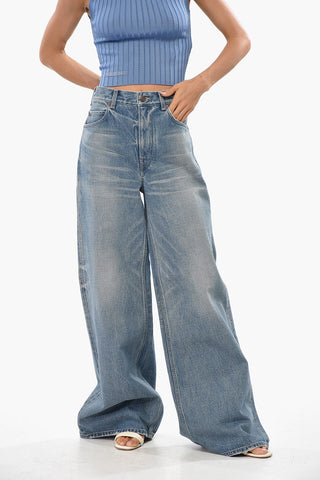 High Waist Wide Leg Jeans 33cm