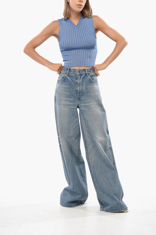 High Waist Wide Leg Jeans 33cm